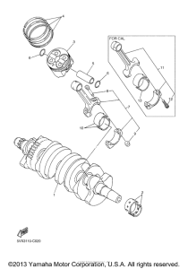 FZ600SSC Коленчатый вал и Поршень