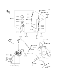 KLE650 Задний торм цилиндр
