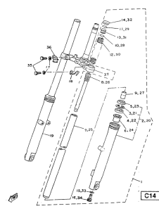 SR125 Передняя вилка