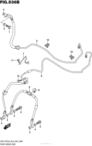 GSX-S750 (ABS) Front Brake Hose (Gsx-S750Al6 E28)