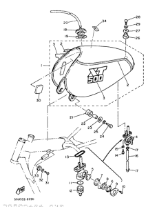 XT500 Топливный бак