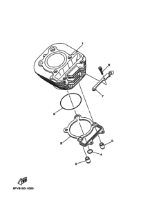 TW200E Цилиндр