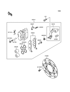KLX250 Передний тормоз