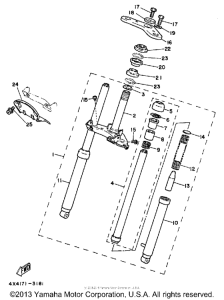 PW50T Передняя вилка
