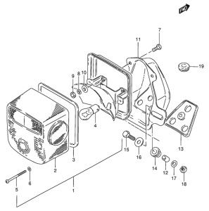 GN125 Задний комбинированный сигнал