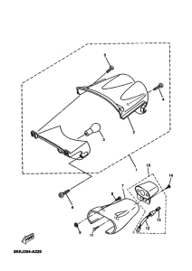 YN100 Taillight unit ass`y