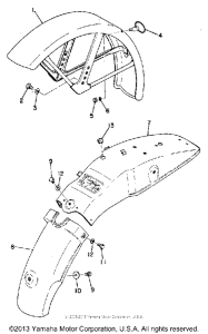 RD60A Front fender - rear fender