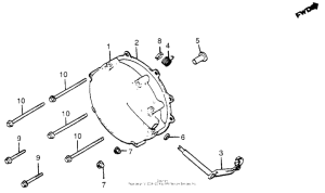 GL1100I Кожух сцепления
