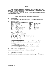 GSX600 Catalog preface