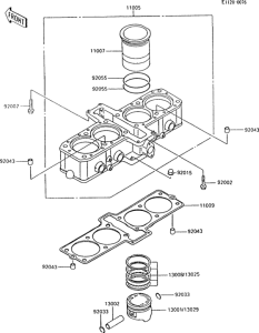 ZX600 Цилиндр и поршни