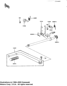 KZ1000 Переключатель передач