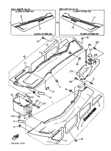 FZR1000 Side cover  /  oil tank