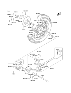KDX50 Задняя ступица колеса