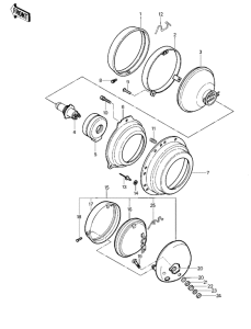 KZ1000 Headlight / pursuit light