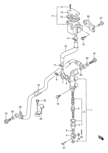 TL1000 Задний тормозной цилиндр