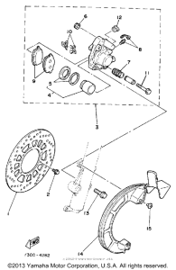 TT225S Front brake-caliper