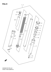 GZ250 Демпфер передней вилки