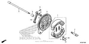 VT750C2B Задний тормоз