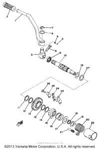 TY250D Кик стартер