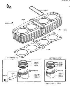 KZ1100 Cylinder / pistons