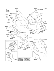 ZX600 Cowling lowers(zx600-j1h)