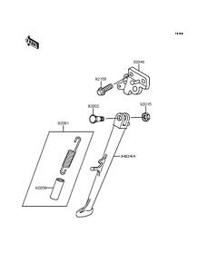 ZX400 Подножка
