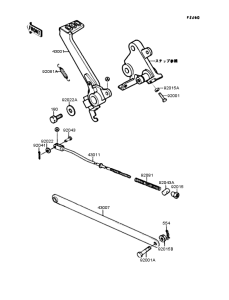 EX400 Педаль тормоза
