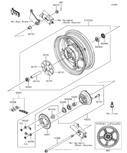 BR125 Заднее колесо и цепь