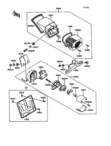 VN1500 Задний фонарь