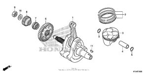 CBR250R Коленчатый вал и поршни