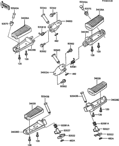 ZX900 Подножки