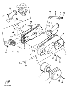 YP125R Впускная система