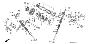 XBR500S Распред вал / клапана