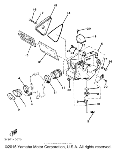 XT250J Воздушный фильтр