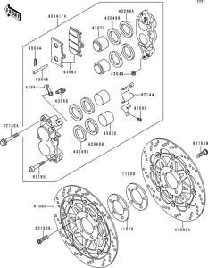 ZX400 Передний тормоз