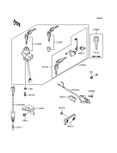 EX250 Замок зажигания