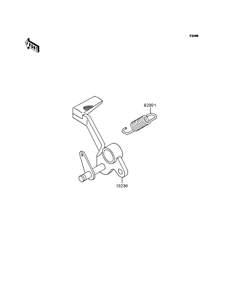 ZX1100 Педаль тормоза