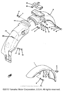 XS400F Front fender - rear fender