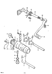 RM125 Переключение передач