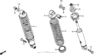 CB650 Задние амортизаторы