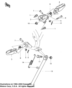 KDX80 Footrests / stand