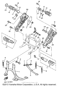FJ600L Подножки