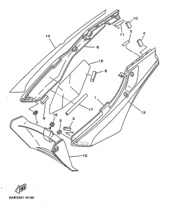 TDR125 Боковые обтекатели