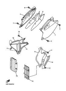 YZ426F YZ426FM Боковая крышка