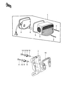 KZ550 Taillight unit ass`y