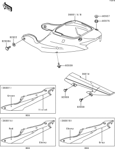 ZX600 Side covers / chain cover(zx600-g1)