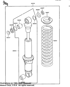 KDX80 Абсорбер удавный в сборе задний