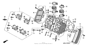 VF750C Головка цилиндров передняя