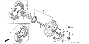CT110 Передний тормоз