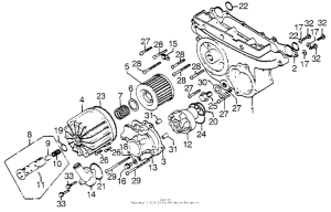GL1000 Transmission cover + water pump + oil filter